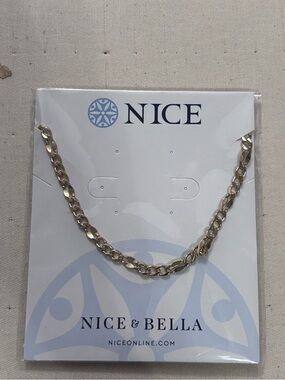 Gold-Tone Curb Chain Necklace